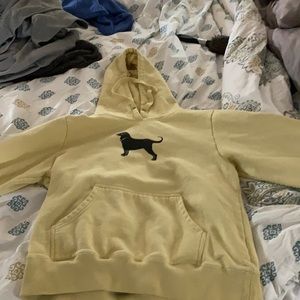 Black Dog yellow hoodie